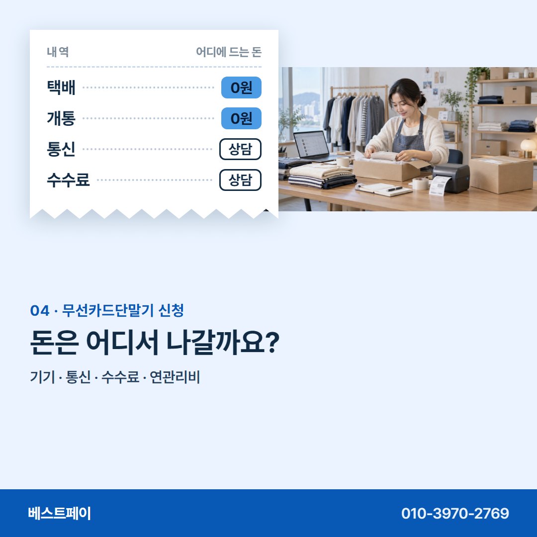 무선카드단말기 신청 돈은 어디서 나갈까요? — 신청 전에 궁금한 장면을 아홉 장에 담았어요